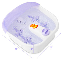 Load image into Gallery viewer, Gymax Foot Spa Massager w/ 4 Massage Rollers Heat Bubble Red Light Stress Relief