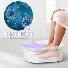 Load image into Gallery viewer, Gymax Foot Spa Massager w/ 4 Massage Rollers Heat Bubble Red Light Stress Relief