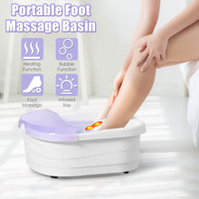 Load image into Gallery viewer, Gymax Foot Spa Massager w/ 4 Massage Rollers Heat Bubble Red Light Stress Relief