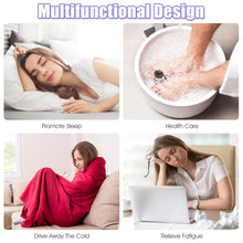 Load image into Gallery viewer, Gymax Foot Spa Massager w/ 4 Massage Rollers Heat Bubble Red Light Stress Relief