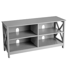 Load image into Gallery viewer, Gymax TV Stand Entertainment Media Center for TV's up to 55'' w/ Storage Shelves Gray