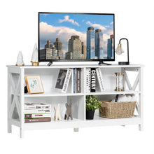 Load image into Gallery viewer, Gymax TV Stand Entertainment Media Center for TV's up to 55'' w/ Storage Shelves White