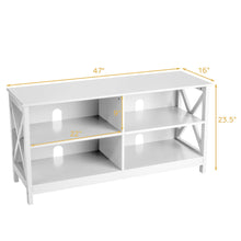 Load image into Gallery viewer, Gymax TV Stand Entertainment Media Center for TV's up to 55'' w/ Storage Shelves White