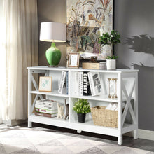 Load image into Gallery viewer, Gymax TV Stand Entertainment Media Center for TV's up to 55'' w/ Storage Shelves White