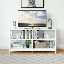 Load image into Gallery viewer, Gymax TV Stand Entertainment Media Center for TV's up to 55'' w/ Storage Shelves White