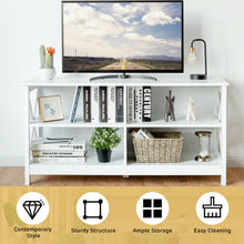Load image into Gallery viewer, Gymax TV Stand Entertainment Media Center for TV's up to 55'' w/ Storage Shelves White