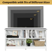 Load image into Gallery viewer, Gymax TV Stand Entertainment Media Center for TV's up to 55'' w/ Storage Shelves White