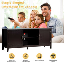 Load image into Gallery viewer, Gymax TV Stand Entertainment Media Center for TV's up to 65'' w/Storage Cabinets Brown