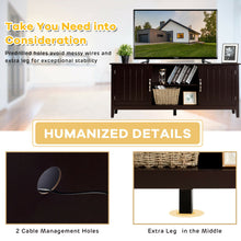 Load image into Gallery viewer, Gymax TV Stand Entertainment Media Center for TV's up to 65'' w/Storage Cabinets Brown