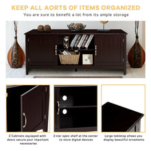 Load image into Gallery viewer, Gymax TV Stand Entertainment Media Center for TV's up to 65'' w/Storage Cabinets Brown