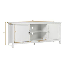 Load image into Gallery viewer, Gymax TV Stand Entertainment Media Center for TV's up to 65'' w/Storage Cabinets White