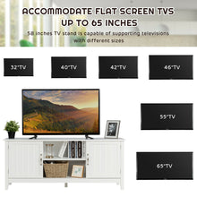 Load image into Gallery viewer, Gymax TV Stand Entertainment Media Center for TV's up to 65'' w/Storage Cabinets White