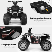 Load image into Gallery viewer, Gymax 12V Electric Kids Ride On Car ATV 4-Wheeler Quad w/ Music LED Light Black
