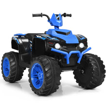 Load image into Gallery viewer, Gymax 12V Electric Kids Ride On Car ATV 4-Wheeler Quad w/ Music LED Light Navy