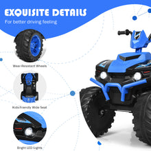 Load image into Gallery viewer, Gymax 12V Electric Kids Ride On Car ATV 4-Wheeler Quad w/ Music LED Light Navy