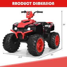 Load image into Gallery viewer, Gymax 12V Electric Kids Ride On Car ATV 4-Wheeler Quad w/ Music LED Light Red