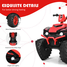 Load image into Gallery viewer, Gymax 12V Electric Kids Ride On Car ATV 4-Wheeler Quad w/ Music LED Light Red