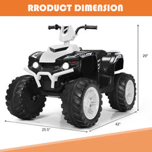 Load image into Gallery viewer, Gymax 12V Electric Kids Ride On Car ATV 4-Wheeler Quad w/ Music LED Light White