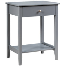 Load image into Gallery viewer, Gymax 2PCS Nightstand Sofa Side End Table Bedroom Living Room w/ Shelf Drawer Grey