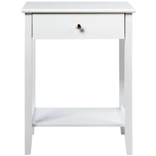 Load image into Gallery viewer, Gymax 2PCS Nightstand Sofa Side End Table Bedroom Living Room w/ Shelf Drawer White