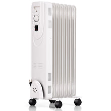 Load image into Gallery viewer, Gymax 1500W Portable Oil Filled Radiator Space Heater w/ Wheels Adjustable Thermostat