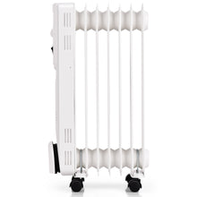 Load image into Gallery viewer, Gymax 1500W Portable Oil Filled Radiator Space Heater w/ Wheels Adjustable Thermostat