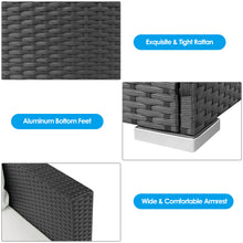 Load image into Gallery viewer, Gymax 3PCS Rattan Patio Conversation Furniture Set Outdoor Sofa Set w/ Cushions