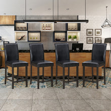 Load image into Gallery viewer, Gymax Set of 4 Bar Stools 25inch Counter Height Barstool Pub Chair w/Rubber Wood Legs