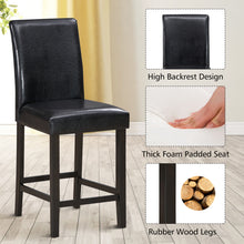 Load image into Gallery viewer, Gymax Set of 4 Bar Stools 25inch Counter Height Barstool Pub Chair w/Rubber Wood Legs
