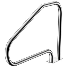 Load image into Gallery viewer, Gymax Swimming Pool Hand Rail 49'' Stainless Steel Mounted Pool Stair Rail w/Base Plate