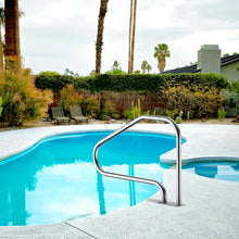 Load image into Gallery viewer, Gymax Swimming Pool Hand Rail 49'' Stainless Steel Mounted Pool Stair Rail w/Base Plate