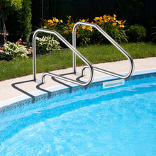 Load image into Gallery viewer, Gymax Pair of Swimming Pool Hand Rail 49'' Stainless Steel Pool Stair Rail w/Base Plate