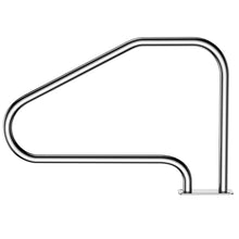 Load image into Gallery viewer, Gymax Pair of Swimming Pool Hand Rail 49'' Stainless Steel Pool Stair Rail w/Base Plate