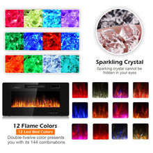 Load image into Gallery viewer, Gymax 36-inch Recessed Wall Mounted Electric Fireplace Heater w/ Remote Control