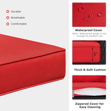 Load image into Gallery viewer, Gymax Outdoor Wicker Rocking Chair Patio Lawn Rattan Single Chair Glider w/ Red Cushion