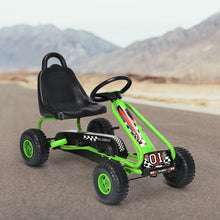 Load image into Gallery viewer, Gymax Kids Pedal Go Kart 4 Wheel Ride On Toys w/ Adjustable Seat & Handbrake Green