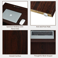 Load image into Gallery viewer, Gymax Wooden Floor Standing Podium Speaking Lectern w/ Adjustable Shelf & Pen Tray