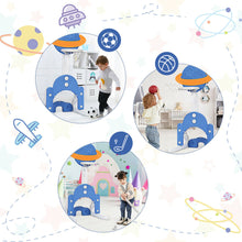 Load image into Gallery viewer, Gymax 3 in 1 Kids Basketball Hoop Set Adjustable Sports Activity Center w/ Balls Blue