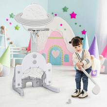 Load image into Gallery viewer, Gymax 3 in 1 Kids Basketball Hoop Set Adjustable Sports Activity Center w/ Balls White