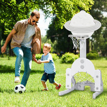 Load image into Gallery viewer, Gymax 3 in 1 Kids Basketball Hoop Set Adjustable Sports Activity Center w/ Balls White