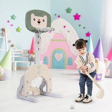 Load image into Gallery viewer, Gymax 3-in-1 Kids Basketball Hoop Set Adjustable Sports Activity Center w/Balls Green