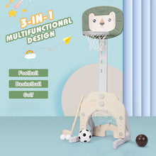 Load image into Gallery viewer, Gymax 3-in-1 Kids Basketball Hoop Set Adjustable Sports Activity Center w/Balls Green