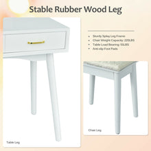 Load image into Gallery viewer, Gymax Vanity Dressing Table Set Touch Screen 3 Lighting Modes Mirror Padded Stool