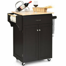 Load image into Gallery viewer, Gymax Rolling Kitchen Island Utility Kitchen Cart Storage Cabinet Brown/White