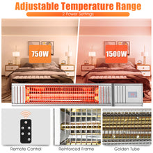 Load image into Gallery viewer, Gymax 1500W Infrared Wall Mount Space Heater Indoor Outdoor w/ Remote Control