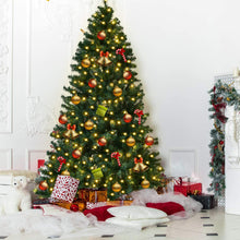 Load image into Gallery viewer, Gymax 7.5FT Pre-Lit Christmas Tree Hinged Artificial Tree w/ Metal Stand LED Lights