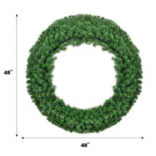 Load image into Gallery viewer, Gymax 48'' Pre-Lit Artificial Christmas Wreath Holiday Decoration w/ LED Lights