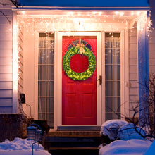 Load image into Gallery viewer, Gymax 48'' Pre-Lit Artificial Christmas Wreath Holiday Decoration w/ LED Lights