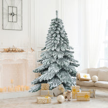 Load image into Gallery viewer, Gymax 6ft Artificial Christmas Tree Snow Flocked Hinged Pine Tree w/ Metal Stand