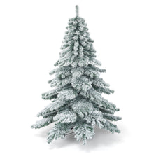 Load image into Gallery viewer, Gymax 6ft Artificial Christmas Tree Snow Flocked Hinged Pine Tree w/ Metal Stand